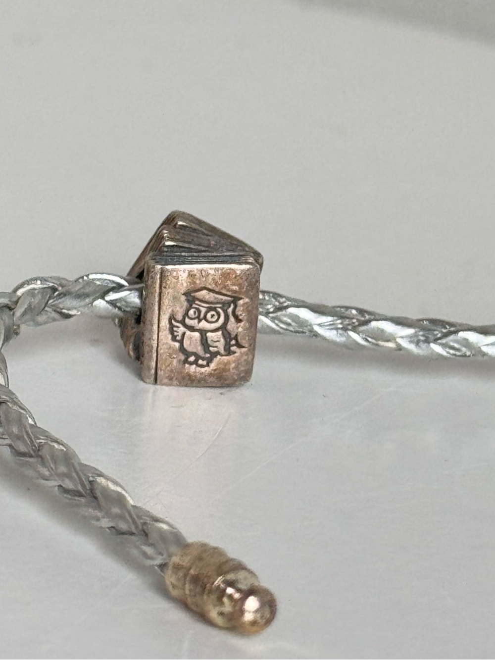 Genuine Pandora Sterling Silver Study Book Owl Bracelet Charm Only S925 ALE
